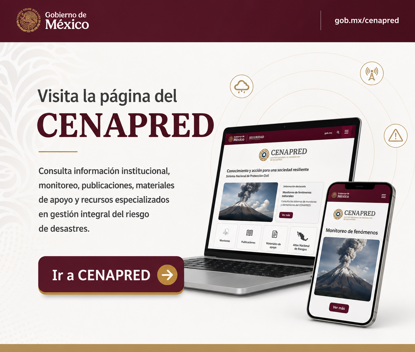 Visita la página de CENAPRED